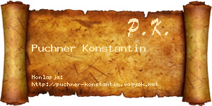 Puchner Konstantin névjegykártya